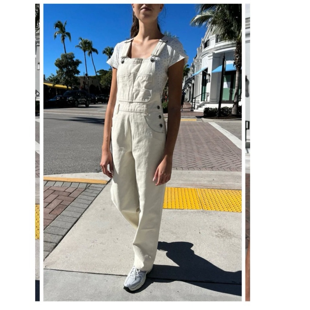 Brandy Melville J. Galt Shanghai Hayley Denim Overalls Dungarees Jeans - Picture 2 of 11